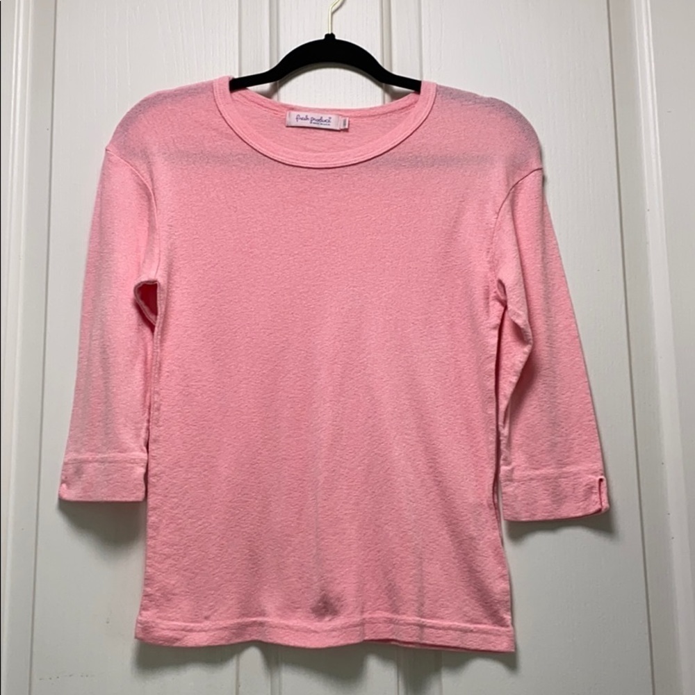 FRESH PRODUCE Pink Shimmer top Sz Large